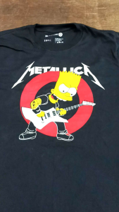 Kaos distro Metallica Bart Simpson rock distro pria