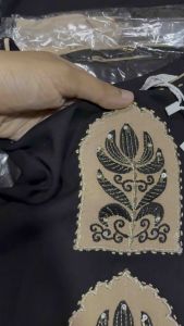 Reyon embroidery work kurti and Pant with organza Duppatta