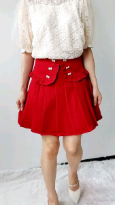 1194 Felinda Puff Sleeve Lace Top Atasan Lengan Balon