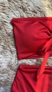 BEMY BANDEAU WITH TIE BIKINI SET SWIMSUIT