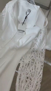 มินิเดรส แขนลูกไม้หรู งานป้าย cotton candy รุ่นนี้ใส่สวยมาก ทรงดี แพทเทิลดี.ดีเทลแต่งแขนลูกไม้ ผ้าสวยใส่สบาย  งานตัดเย็บสวยมากๆ รุ่นนี้ จัดด่วนคร่าาา (092cotton)