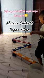 Mainan edukatif balance beam papan titian isi 5