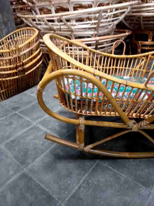 Ready stok. ayunan bayi Rotan alami model perahu