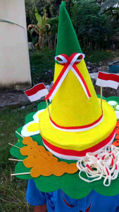 Topi Tumpeng Cowok Cewek Caping Dewasa Caping Anak Caping Karnaval HUT RI
