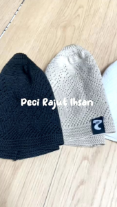 PECI RAJUT IHSAN BILHIKMA KOPIAH UNTUK ANAK REMAJA DEWASA BILHIKMA PERLENGKAPAN SOLAT