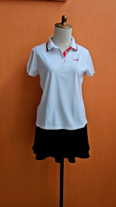 atasan kaos berkerah wanita putih CROCODILE LADIES cewek M L lengan pendek santai ori