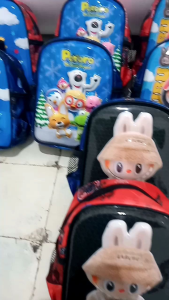 TAS SEKOLAHRANSEL ANAK PAUD/RANSEL SEKOLAH ANAK LAKI-LAKI EMBOSH BER LED LABUBU USIA 1-3 THUN