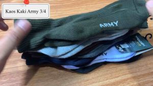 KAOS KAKI  SAFETY / KAOS KAKI ARMY 3/4 TEBAL TAGGEH ( SUDAH DI PACKAGING)