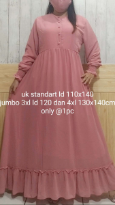 gamis ceruty babydoll GAYATRI2 / laluna dress  by gs size  JUMBO 3L4L5L& STANDRT xl rok kerut & rok polos  premium FREE MASKER