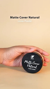 SR12 MATTE COVER NATURAL LOOSE POWDER 15gr SKIN CARE HERBAL BEDAK TABUR HALAL BPOM MEDAN