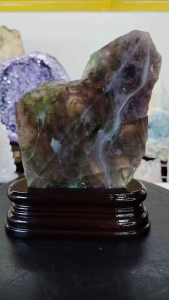 Natural High Gred Fluorite Crystal Slice Ornament FL19 #Fluorite