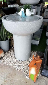 D442 ชุดอ่างน้ำพู พร้อมขาตั้ง 💥แถมฟรีปั๊มน้ำ แต่งบ้าน น้ำพู กระถางปลูกต้นไม้