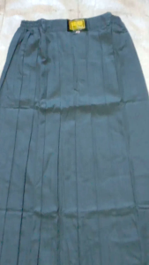 seragam sekolah SMA panjang plisket full abu-abu