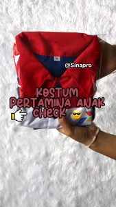 Kostum Baju Pertamina Anak Laki Laki Perempuan Property | Grosir foto Bayi Usia Newborn-10 Tahun