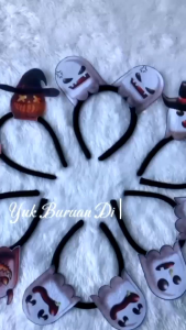 Halloween Merah Devil Maleflcent / Bando Tanduk Devil  Bunny Kelinci Party / Topi Bando Pesta kostum