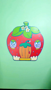 MAINAN EDUKASI / BONEKA KERTAS / PAPERDOLL / STRAWBERRY HOUSE