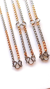 สร้อยสแตนเลส 2 k ลายผ่าหวาย 4.0mm.