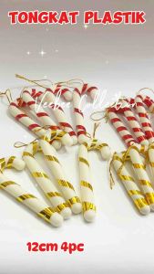 Mainan Natal Tongkat 7cm 9cm 12cm / Candycane Christmas Tree Ornament / Hiasan Pohon Natal Hampers