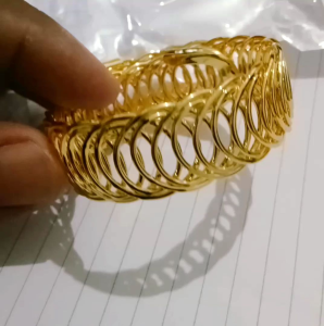 Gelang Tangan Fleksibel Sisik Naga Gold Lapis Emas Anti Karat
