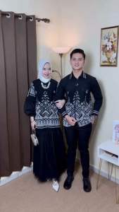 RYNA COUPLE TENUN BLACK LOVE - DRESS TENUN KONDANGAN TERBARU