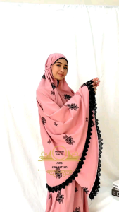 Mukena Dewasa Bordir Katun Premium Aufaa Series Renda Mewah