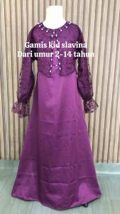 GAMIS SLAVINA KIDS UMUR 1-13 TAHUN/GAMIS BRUKAT TERBARU/ GAMIS LEBARAN / GAMIS TERLARIS