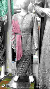 Setelan Kebaya Anak Aurora Slendang Modern Bawahan Rok plisket Kebaya Pesta Kebaya Wisuda