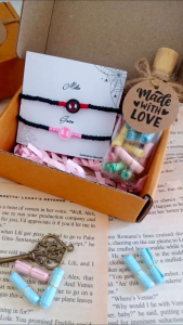 [Gift set MINI] Gelang couple + wish in jar/capsule love gelang spiderman miles gwen