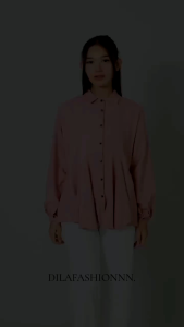 Kemeja sehrine blouse polos / kemeja polos wanita / kemeja panjang wanita / blouse kekinian