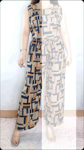 CALESHA | Challis Terno Squarepants for Women Fit MEDIUM TO XL High Quality Chalis Fabric Garterized Pants Trendy Best Seller Terno Womenswear