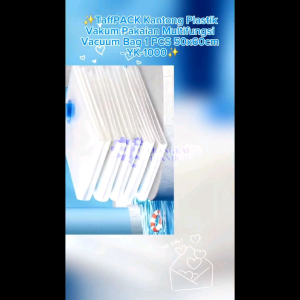 TaffPACK Kantong Plastik Vakum Pakaian Multifungsi Vacuum Bag 1 PCS 50x60cm - YK-1000