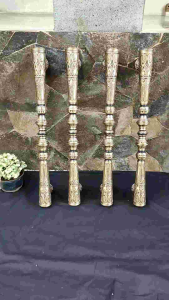 Handle Pintu Rumah Kuningan Antik Motif Godo Ukir 77 cm 2 Pcs