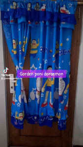 Gorden Doraemon Jendela Poni Serut Gorden Minimalis Tirai Uk 100X150
