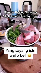 ESA Blender Elektrik Penggiling Daging Stainless Steel Chopper Bumbu Sayur Buah MPASI
