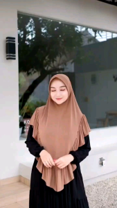 Kulsoem - Hijab Instan | Kerudung Rempel Kerut Size XL Bahan Jersey Super Premium | Hijab Syari
