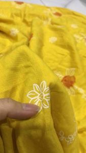 Vải Linen Đũi màu vàng mềm rũ mặc mát dày vừa (khổ 1m5)may đầm váyáo kiểu đồ bộ