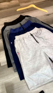 Paket 4 Pcs Celana Pendek Babyterry Pria Wanita Sport Olahraga Fleece Saku Resleting