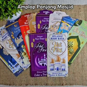 amplop ampau lebaran karakter Masjid DF uk Panjang isi 50 lembar Mix