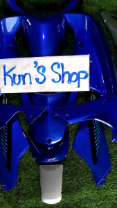 สี125sโฉมiไฟเลี้ยวบังลมสีน้ำเงินท้ายบอร์นชิ้นงานสนิทเปลือกงานABS มี13ชิ้น