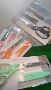 STC กรรไกร กรรไกรตัดผ้า กรรไกรตัดกระดาษ กรรไกรแฟนซี ขนาด 9 นิ้ว พร้อมฝาครอบ หลากหลายสี และสีดำ เกรด A คุณภาพดี (สินค้าพร้อมส่ง)