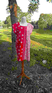 Mrs Big  Mini Dress Baju Rumah Santai LD 100 - 120 PB 90 Jumputan