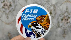 F16 สติ๊กเกอร์ เครื่องหมายทหารอากาศ พลอากาศ หน่วยนักบิน พลรบทางอากาศ ตราทหาร เครื่องหมายนักบิน สัญลักษณ์หน่วยทิ้งไข่ F-16 Fighting Falcon