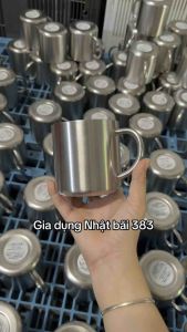 LY/CỐC GIỮ NHIỆT NHẬT BÃI 350ml - không nắp  inox304 2 LỚP DÀY ĐẸP