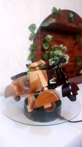 (BISA COD) souvenir hiasan miniatur vespa kayu uk M