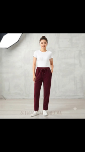 (JX1270) Premium Double-layer Casual Pants High Waist Medium-thick Trousers