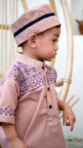 Baju Muslim Bayi New Born - 24 Bulan Kokok Bayi Labella Warna Salem Putih Mocca Maroon Biru Navy Purple Ungu