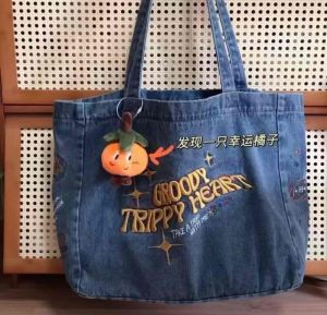 กระเป๋าแฟชั่นยีนส์สะพายข้างสวยตัดเย็บดี รหัสJ- 034