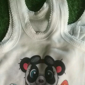 6pcs Singlet anak warna putih