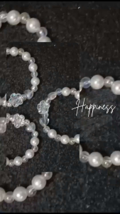 Grosir/Gelang Tangan Mute Manik Manik Mutiara Kombinasi Bunga Harga untuk 1 Lusin (12 Gambar Gelang)