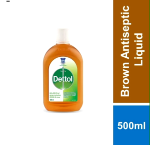 DETTOL ANTIBACTERIAL BROWN ANTISEPTIC LIQUID 500ML ( EXP 11 / 24)